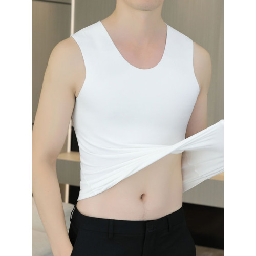 無痕保暖背心男士冬季內搭無袖德絨貼身打底衫坎肩白色雙面絨內衣 無痕保暖背心男士冬季內搭無袖德絨貼身打底衫坎肩白色雙面絨內衣