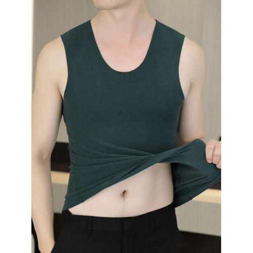 無痕保暖背心男士冬季內搭無袖德絨貼身打底衫坎肩白色雙面絨內衣 無痕保暖背心男士冬季內搭無袖德絨貼身打底衫坎肩白色雙面絨內衣