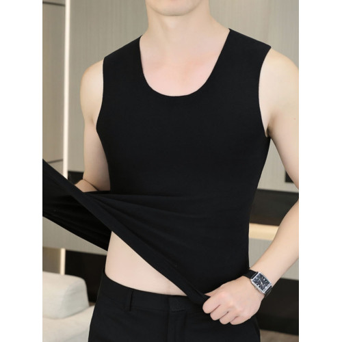 無痕保暖背心男士冬季內搭無袖德絨貼身打底衫坎肩白色雙面絨內衣 無痕保暖背心男士冬季內搭無袖德絨貼身打底衫坎肩白色雙面絨內衣