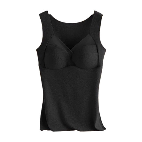 德絨保暖背心女2025冬季新款加絨內衣免穿文胸冬天帶胸墊一體大碼 德絨保暖背心女2025冬季新款加絨內衣免穿文胸冬天帶胸墊一體大碼