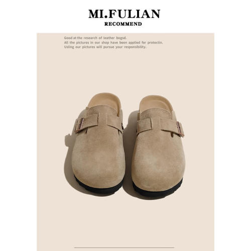 厚底勃肯鞋女外穿2025春秋新款軟木釣魚博肯懶人一腳蹬包頭半拖鞋 厚底勃肯鞋女外穿2025春秋新款軟木釣魚博肯懶人一腳蹬包頭半拖鞋