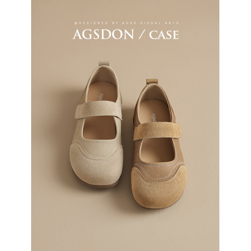 奧古獅登勃肯鞋女2025新款夏季軟底淺口瑪麗珍鞋法式全包單鞋孕婦