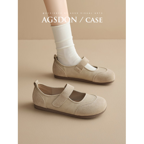 奧古獅登勃肯鞋女2025新款夏季軟底淺口瑪麗珍鞋法式全包單鞋孕婦