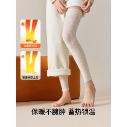 羊毛護膝襪子女加長保暖秋冬過膝襪防滑大腿襪高筒腿套護膝蓋襪套