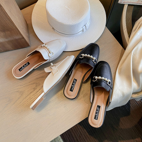 包頭半拖鞋女夏外穿2025年春季新款懶人半托鞋子穆勒涼拖百搭單鞋 包頭半拖鞋女夏外穿2025年春季新款懶人半托鞋子穆勒涼拖百搭單鞋