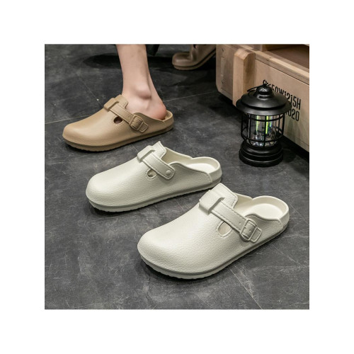 駱步勃肯鞋女夏外穿新款厚底防滑防水踩屎感包頭拖戶外軟底靜音穆 駱步勃肯鞋女夏外穿新款厚底防滑防水踩屎感包頭拖戶外軟底靜音穆