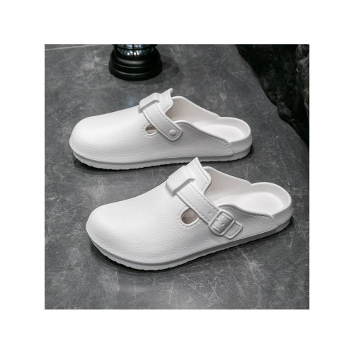 駱步勃肯鞋女夏外穿新款厚底防滑防水踩屎感包頭拖戶外軟底靜音穆 駱步勃肯鞋女夏外穿新款厚底防滑防水踩屎感包頭拖戶外軟底靜音穆