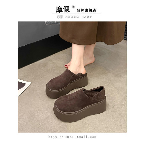 厚底增高勃肯鞋女鞋2025新款春秋冬雪地靴樂福鞋加絨保暖博肯單鞋 厚底增高勃肯鞋女鞋2025新款春秋冬雪地靴樂福鞋加絨保暖博肯單鞋