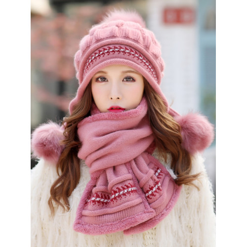 帽子女冬天韓版潮兔毛帽貝雷帽保暖針織毛線帽秋冬時尚新款護耳帽 帽子女冬天韓版潮兔毛帽貝雷帽保暖針織毛線帽秋冬時尚新款護耳帽