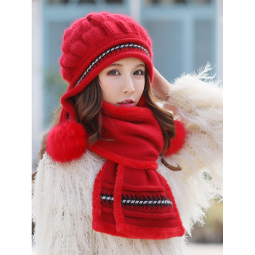 帽子女冬天韓版潮兔毛帽貝雷帽保暖針織毛線帽秋冬時尚新款護耳帽 帽子女冬天韓版潮兔毛帽貝雷帽保暖針織毛線帽秋冬時尚新款護耳帽