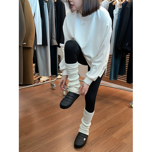 陳姬兒冬季灰色雪地靴堆堆襪保暖護膝襪針織長襪襪套小腿腿套8801