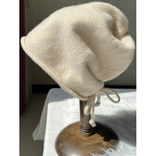 堆堆帽抽繩式100純羊毛帽子女款針織月子帽2025新款包頭冷帽秋冬 堆堆帽抽繩式100純羊毛帽子女款針織月子帽2025新款包頭冷帽秋冬