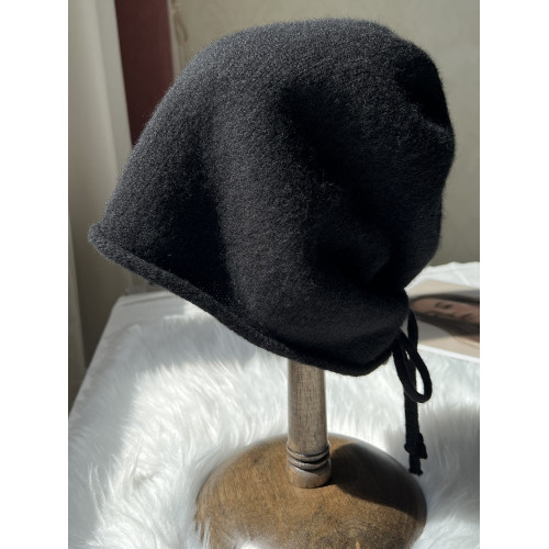 堆堆帽抽繩式100純羊毛帽子女款針織月子帽2025新款包頭冷帽秋冬 堆堆帽抽繩式100純羊毛帽子女款針織月子帽2025新款包頭冷帽秋冬