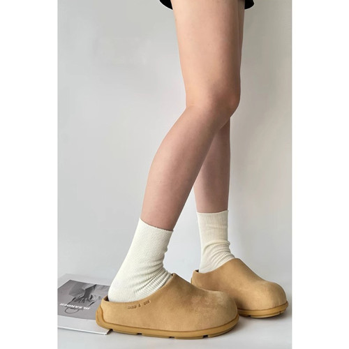 醜萌小土豆勃肯鞋女2025新款秋季外穿厚底懶人鞋一腳蹬包頭半拖鞋