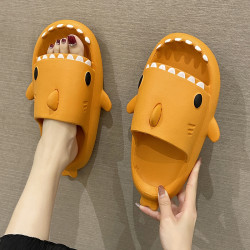 鯊魚拖鞋女夏季ins潮外穿踩屎感厚底防滑情侶室內居家可愛涼拖鞋