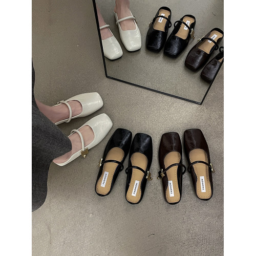 懶人一腳蹬網紅超火春夏季2025新款穆勒涼拖平底包頭半拖鞋女外穿 懶人一腳蹬網紅超火春夏季2025新款穆勒涼拖平底包頭半拖鞋女外穿