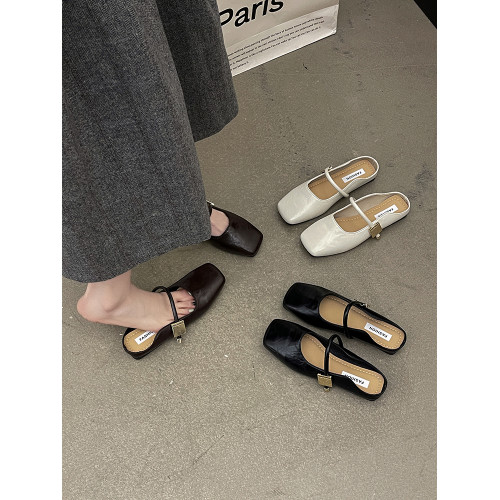 懶人一腳蹬網紅超火春夏季2025新款穆勒涼拖平底包頭半拖鞋女外穿 懶人一腳蹬網紅超火春夏季2025新款穆勒涼拖平底包頭半拖鞋女外穿