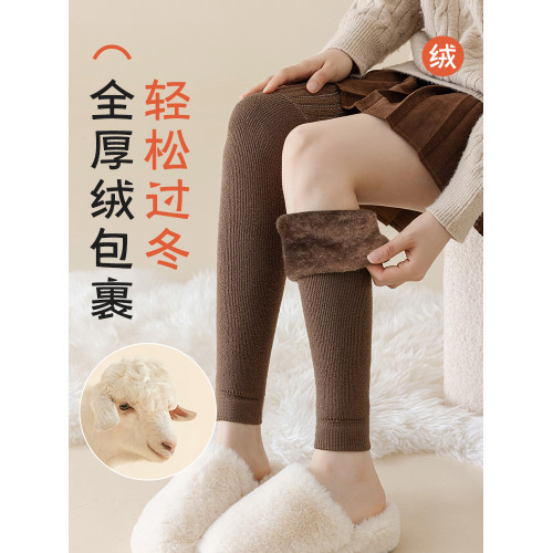 護膝襪套女秋冬過膝長筒襪防下滑保暖羊毛加長護腿加絨加厚大腿襪