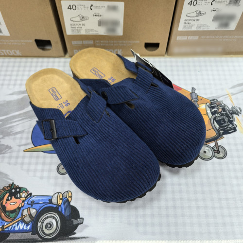 Blingbird牛皮版燈芯絨勃肯鞋男女同款復古包頭拖鞋懶人鞋博肯鞋 Blingbird牛皮版燈芯絨勃肯鞋男女同款復古包頭拖鞋懶人鞋博肯鞋