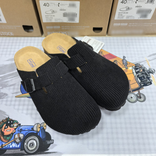 Blingbird牛皮版燈芯絨勃肯鞋男女同款復古包頭拖鞋懶人鞋博肯鞋 Blingbird牛皮版燈芯絨勃肯鞋男女同款復古包頭拖鞋懶人鞋博肯鞋