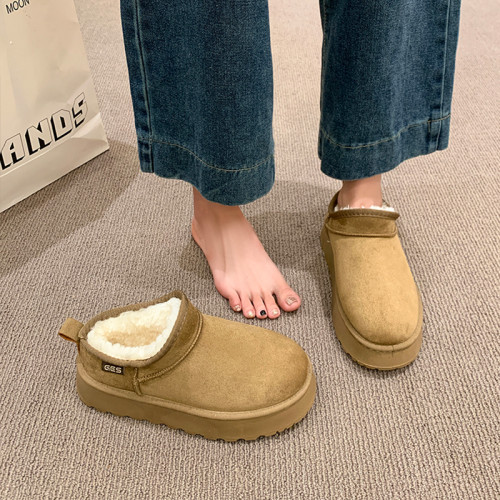 厚底增高勃肯鞋女加絨保暖雪地靴2025新款冬季休閒樂福鞋毛毛棉鞋 厚底增高勃肯鞋女加絨保暖雪地靴2025新款冬季休閒樂福鞋毛毛棉鞋