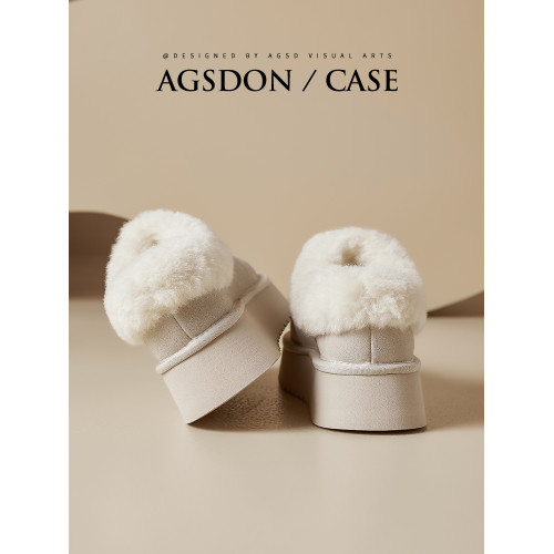 厚底白色雪地靴女款冬季2024新款加絨加厚勃肯鞋毛毛棉鞋低幫短靴 厚底白色雪地靴女款冬季2024新款加絨加厚勃肯鞋毛毛棉鞋低幫短靴