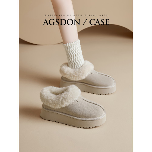 厚底白色雪地靴女款冬季2024新款加絨加厚勃肯鞋毛毛棉鞋低幫短靴 厚底白色雪地靴女款冬季2024新款加絨加厚勃肯鞋毛毛棉鞋低幫短靴