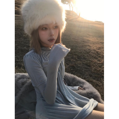 白色毛毛帽子女款2024新款冬季女士毛茸茸仿皮草女冬可愛毛絨帽子 白色毛毛帽子女款2024新款冬季女士毛茸茸仿皮草女冬可愛毛絨帽子