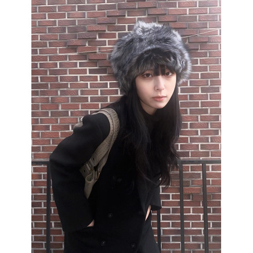 白色毛毛帽子女款2024新款冬季女士毛茸茸仿皮草女冬可愛毛絨帽子 白色毛毛帽子女款2024新款冬季女士毛茸茸仿皮草女冬可愛毛絨帽子