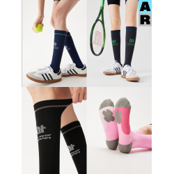 AR壓力小腿襪專業運動壓縮襪健身騎行襪跑步跳繩飛機壓力襪長筒襪