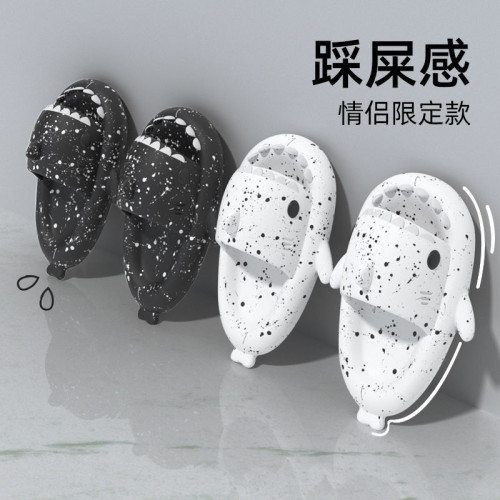 二代鯊魚拖鞋女夏季防臭ins個性潮流小衆涼鞋男士外穿抗菌情侶款