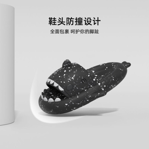 二代鯊魚拖鞋女夏季防臭ins個性潮流小衆涼鞋男士外穿抗菌情侶款