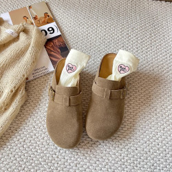 內增高7cm厚底勃肯鞋包頭半拖鞋女夏季外穿2025新款一腳蹬涼拖鞋