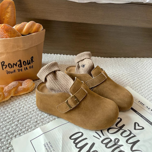 內增高7cm厚底勃肯鞋包頭半拖鞋女夏季外穿2025新款一腳蹬涼拖鞋 內增高7cm厚底勃肯鞋包頭半拖鞋女夏季外穿2025新款一腳蹬涼拖鞋