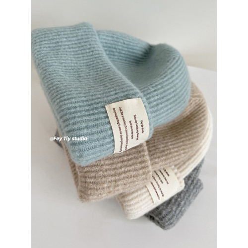 含羊毛帽型巨好！針織毛線帽韓版秋冬百搭保暖純色大頭圍冷帽男女