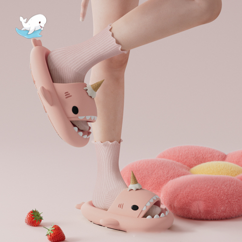冰淇淋鯊魚拖鞋加厚防臭抗菌防滑男女情侶居家外穿室內洗澡涼拖鞋 冰淇淋鯊魚拖鞋加厚防臭抗菌防滑男女情侶居家外穿室內洗澡涼拖鞋