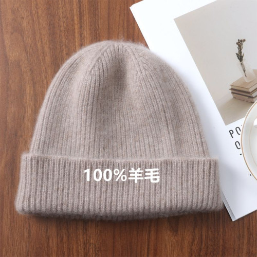 秋冬100%羊毛帽子女韓版百搭毛線針織月子休閒護耳包頭加厚冷帽男 秋冬100%羊毛帽子女韓版百搭毛線針織月子休閒護耳包頭加厚冷帽男