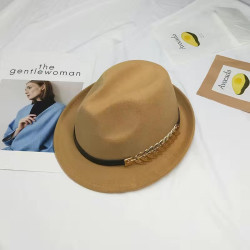 韓國秋冬英倫氈呢時尚復古毛帽子禮帽小沿卷邊男女士錐頂爵士帽潮