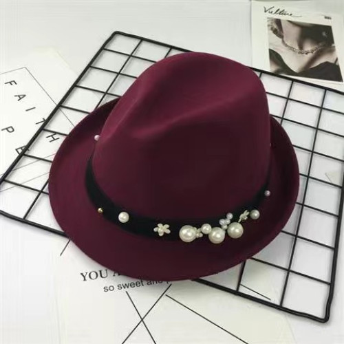 韓國秋冬英倫氈呢時尚復古毛帽子禮帽小沿卷邊男女士錐頂爵士帽潮 韓國秋冬英倫氈呢時尚復古毛帽子禮帽小沿卷邊男女士錐頂爵士帽潮