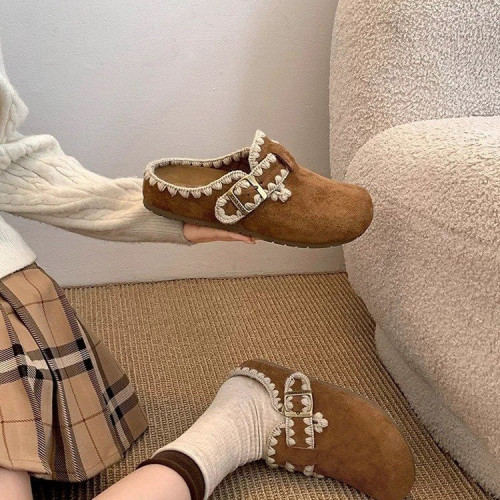 2025秋冬新款復古包頭勃肯鞋女外穿包頭半拖鞋一腳蹬懶人鞋 2025秋冬新款復古包頭勃肯鞋女外穿包頭半拖鞋一腳蹬懶人鞋