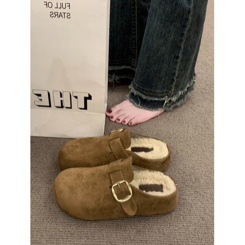 巨好看厚底內增高加絨勃肯鞋包頭半拖鞋女外穿2025新款秋冬棉拖鞋 巨好看厚底內增高加絨勃肯鞋包頭半拖鞋女外穿2025新款秋冬棉拖鞋