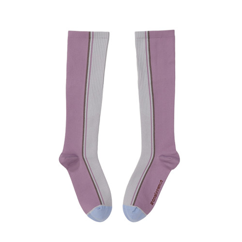 山系戶外微壓薄款運動壓力襪專業跑步跳繩健身小腿肌能女土長筒襪