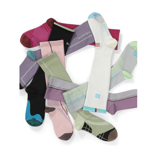 山系戶外微壓薄款運動壓力襪專業跑步跳繩健身小腿肌能女土長筒襪