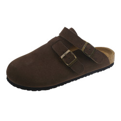 復古休閒勃肯鞋女鞋2024新款夏季外穿軟木厚底兩穿涼鞋包頭半拖鞋