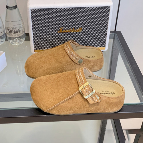 厚底內增高勃肯鞋兩穿包頭半拖鞋女款外穿2025秋季新款復古博肯鞋 厚底內增高勃肯鞋兩穿包頭半拖鞋女款外穿2025秋季新款復古博肯鞋