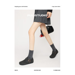 真皮全包勃肯鞋女2025新款春秋內增高大碼男女同款情侶加絨博肯鞋