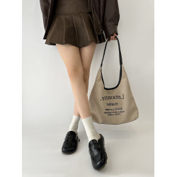 一腳蹬包頭半拖鞋女2025年秋季新款百搭休閒一字釦厚底皮面勃肯鞋