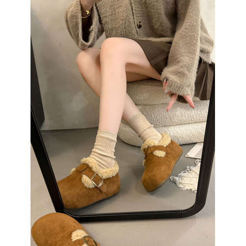 加絨保暖勃肯鞋女2025新款冬季加厚雪地靴復古內增高單鞋軟底棉鞋 加絨保暖勃肯鞋女2025新款冬季加厚雪地靴復古內增高單鞋軟底棉鞋