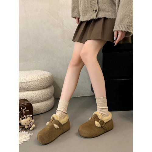 加絨保暖勃肯鞋女2025新款冬季加厚雪地靴復古內增高單鞋軟底棉鞋 加絨保暖勃肯鞋女2025新款冬季加厚雪地靴復古內增高單鞋軟底棉鞋