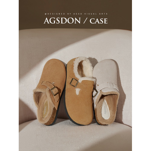 加絨勃肯鞋女冬季厚底雪地靴2025新款半拖棉鞋加厚包頭毛毛女鞋子 加絨勃肯鞋女冬季厚底雪地靴2025新款半拖棉鞋加厚包頭毛毛女鞋子